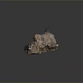 Natural Stone and Wood Sculpture With Rough Texture And Earthy Brown Tones