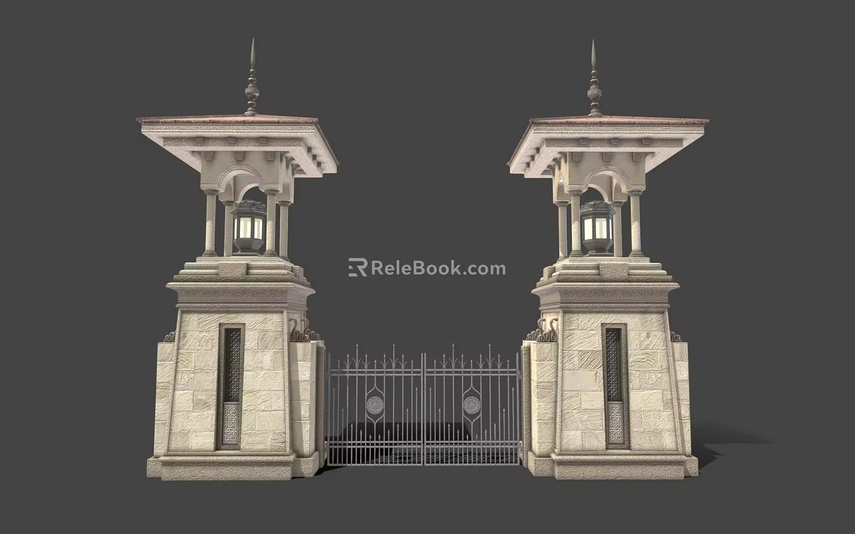 European-style gate 3d model