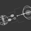 Decorative Ornament Set With Colorful Spheres Metal Frame And Black Base Tabletop Decoration