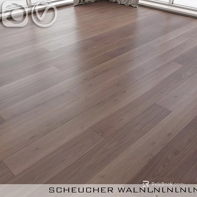 Natural Wooden Floor With Smooth Surface And Modern Home Design Features 3d model 