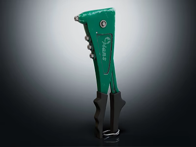 Green Locking Pliers With Black Handles For Professional Hardware Tasks 3d model