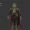 Darth Vader Detailed Full Body Costume With Black Cloak And Helmet