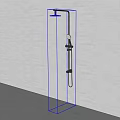 Modern Black Wall Mounted Shower System With Rain Head And Handheld Spray