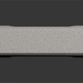 Modern Minimalist Stone Outdoor Bench With Curved Support And Gray Textured Surface