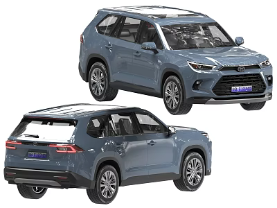 Blue SUV Exterior Design With Front And Rear Views Modern Styling Features 3d model