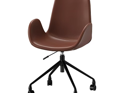 Nordic Simple Single Chair Casual Chair Stool Chair Leather Chair Cushion Office Chair 3d model