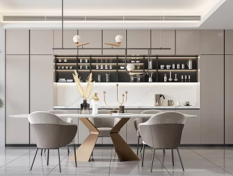 Light Luxury Restaurant 3d model
