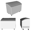 Stainless Steel Freezers With Various Lid Designs And Mobile Wheels