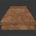 Textured Stone Building Roof Ornament With Square Base And Pyramid Structure