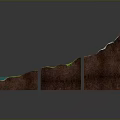Detailed 3D Geological Cross Section Model With Colorful Strata Fault Lines And Water Channels