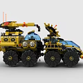 Large Building Blocks Vehicle Model With Multiple Wheels