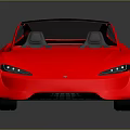 Red Sports Car With Black Roof Sleek Aerodynamic Design And Shiny Body