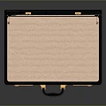 Elegant Black Open Suitcase Featuring Pink Lining And Golden Hardware