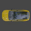 Yellow Sleek SUV Coupe With Black Roof Modern Front Design And Black Wheels