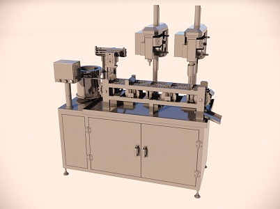 chain plate automatic tapping machine 3d model