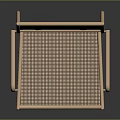 Modern Light Colored Furniture Chair With Woven Back Seat And Armrest Frame
