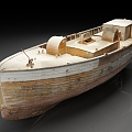 Small Boat Old Wooden Boat Fishing Boat Canoe Abandoned Old Wooden Boat 3d model