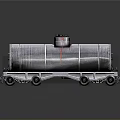 Silver Metal Industrial Tanker Train Car With Wheels Ladder And Structure