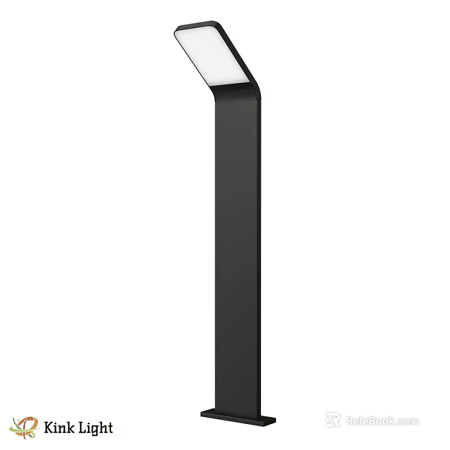 Black Column Outdoor Light For Garden Pathway Illumination And Decoration 3d model 