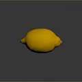 Fresh Yellow Lemon With Smooth Textured Skin On Dark Reflective Surface