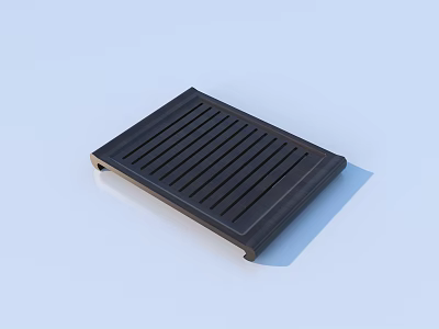 Wooden Tray with Striped Design as Daily Living Essential for Home Use 3d model