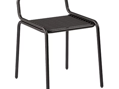 Black Metal Chair With Sleek Modern Design For Home Dining Furniture 3d model