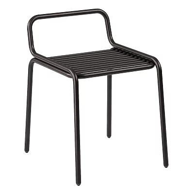 Black Metal Chair With Sleek Modern Design For Home Dining Furniture 3d model