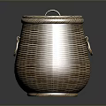 Handwoven Wicker Storage Basket With Lid For Home Organizing And Decorative Use