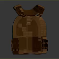 Brown Tactical Vest With Mesh Design Straps And Grid Structure For Outdoor Use
