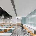 Modern Enterprise Staff Restaurant 3d model