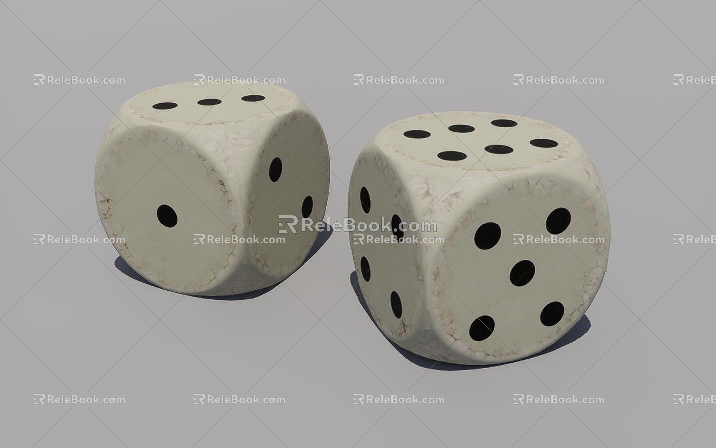 Antique Dice 3d model