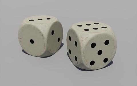 Antique Dice 3d model