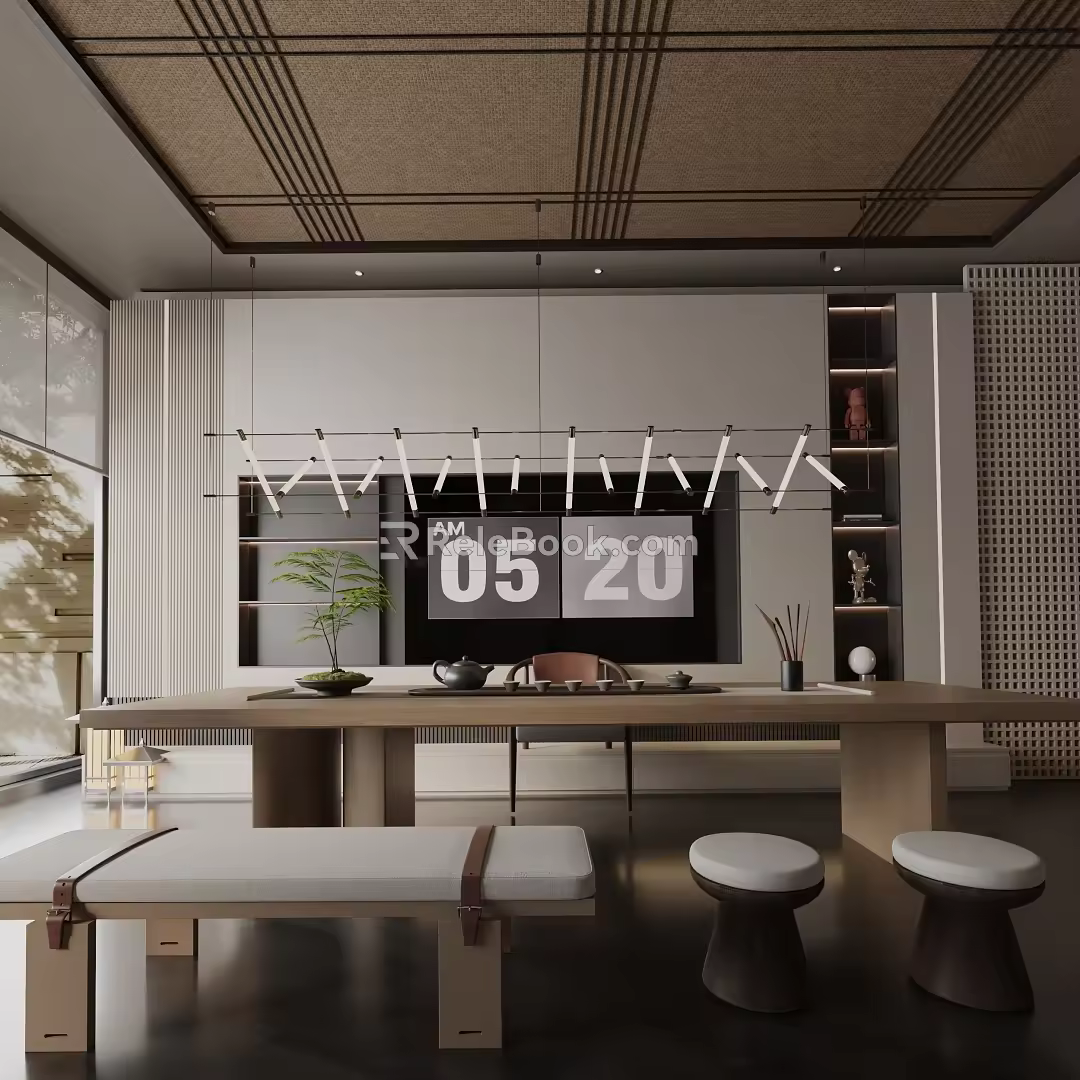 Modern table combination 3d model
