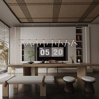 Modern table combination 3d model