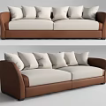 Modern double sofa three-seat sofa 3d model
