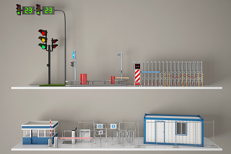 modern transportation facilities 3d model