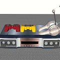 Modern game console 3d model