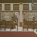 Chinese-style main hall ancient style main hall ancient 3d model