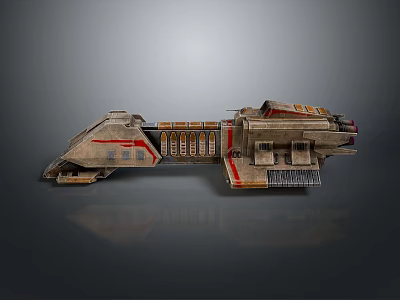 Futuristic Spacecraft Exterior Design With Sci Fi Details For Deep Space Exploration 3d model