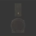 Black Metal Mechanical Parts With Square Plate Chain Link And Round Component Design