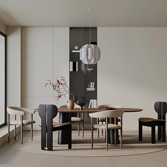 Modern table combination 3d model