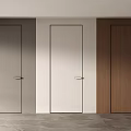 Modern Interior Hinged Doors In Grey White And Wooden Finishes With Sleek Design