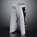 White Sports Shorts With Black Sides CANADA Lettering And Red 5 Logo