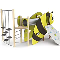 Small Bee Climbing Frame Bees Insect Theme Children's Play Area Unpowered Amusement Facilities 3d model