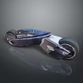 Futuristic Concept Car With Sleek Aerodynamic Design And Two Large Wheels