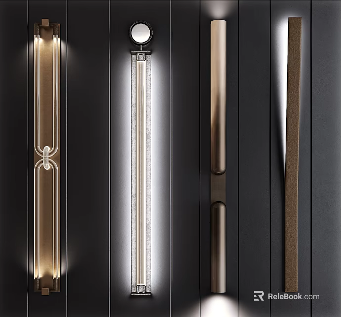 Modern Stylish Wall Lamp With Metal Frame And Warm LED Lighting For Living Room Decor 3d model 