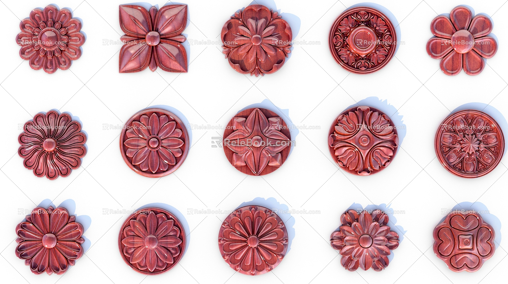 European-style carved decoration 3d model