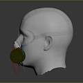 Tactical Modern Weapon Helmet With White Black Design And Green Filters