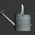 Galvanized Watering Can Sturdy Metal Garden Tool with Spiral Spout and Curved Handle