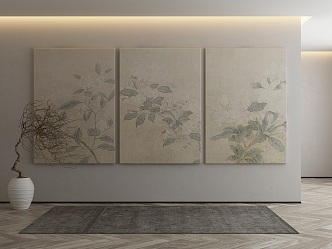 Quiet Plant Painting Decorative Painting 3d model